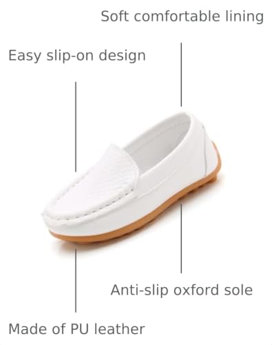 Image of Boys Girls Loafers Dress Flats Slip-On Oxford Casual Moccasins School Walking Boat Shoes(Toddler /Little Kid /Big Kid)