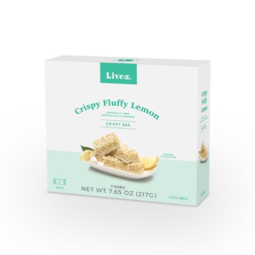 Livea Crispy Fluffy Lemon Bars, 7 Count, 7.65 oz, High Prote...