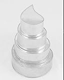 Set of 4 Tier Tear Drop Multilayer Birthday/Wedding Anniversary Cake Tins/Cake Pans/Cake Moulds...