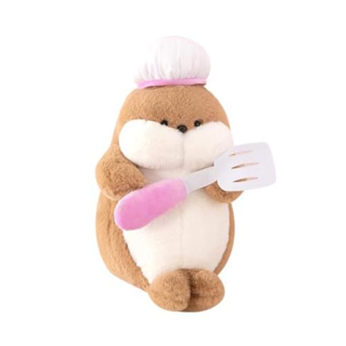 アザラシぬいぐるみ 大きい 抱き枕 ふわふわ かわいい 海洋動物 40cm シェフ リアル 柔らかい 部屋飾り 面白い ブラウン クッション おもちゃ 幼児園 プレゼント