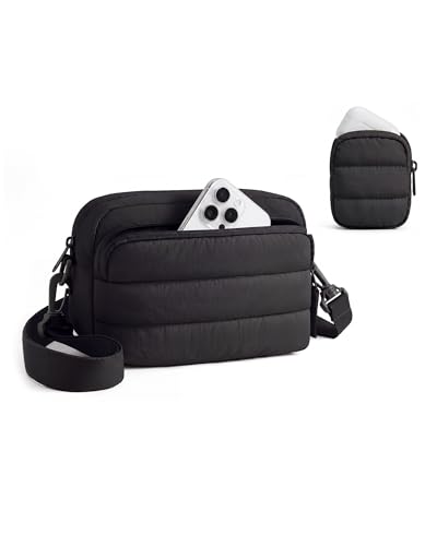 BAGSMART 2-Pc Set Small Crossbody Bags for Women Puffer Shoulder Hobo Purse