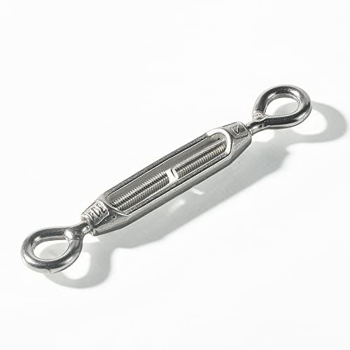 Cozihom M4 Eye & Eye/O to O Turnbuckle 304 Stainless Steel, Hardware Kit for Wire Rope Tension Heavy Duty, for Sun Shade, Tent Installation, Anti-Rust, 6 Packs