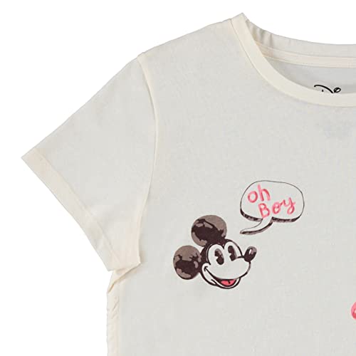 Image of Disney Ladies Mickey Mouse Fashion Shirt Minnie Mouse Multi Print Tee - Classic Park and World Tee