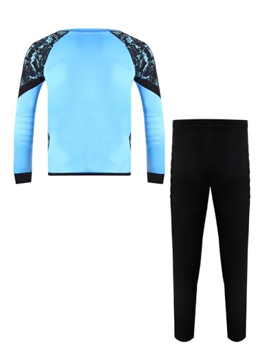 Kids Boys Soccer Goalie Shirt Padded Goalkeeper Jersey Uniform Youth Soccer Goalkeeper Outfits Tracksuit2