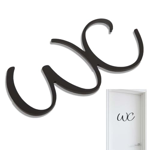 JUGUTA Targhetta Per Wc Cartello Autoadesivo Per Wc, Segno Di Porta Di Toilette Segno Di Toilette Divertente Di Toilette Ospite Adesivo Di Porta Alta Qualità Adesivo Di Toilette