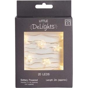Transomnia Mini Star Christmas Lights - LED Battery Operated String