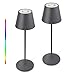 Produktbild uuffoo 2x Dimmbare LED Akku-Tischlampe Kabellos Touch-Steuerung Metall Akkubetriebene Tischlampe 8 Farben IP54 Outdoor Tragbare Tischleuchte für Schlafzimmer, Arbeit, Bar, Restaurant, Camping