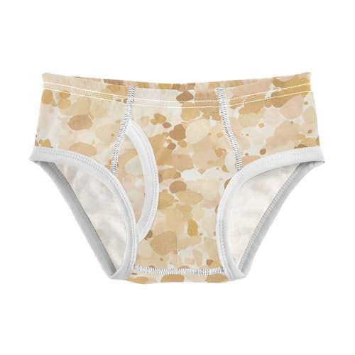 KLL Beige Sparkling Glitter Baby Boys Pure Cotton Boxer Briefs Cute Undies