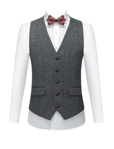 Gilet de costume à chevrons idéal pour mariage soirée chic et réunion d'affaires