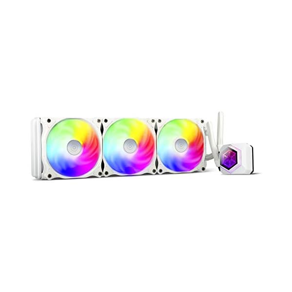 SilverStone Technology PF360W-ARGB, Blanco, LGA1700, AM4, 360mm, Refrigerador líquido Todo en uno de Primera Calidad con iluminación ARGB, SST-PF360W-ARGB-V2