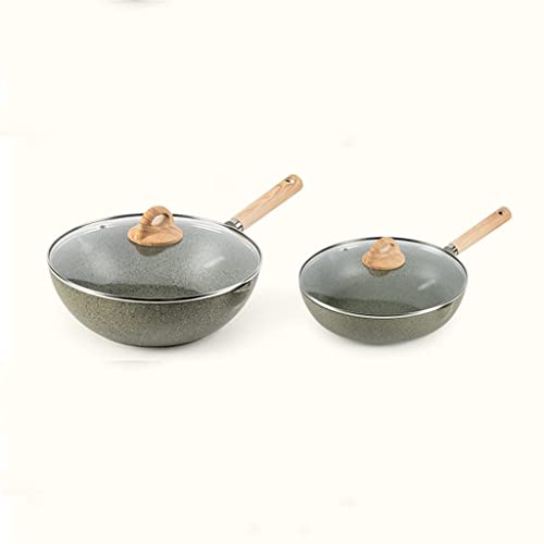 Maifan Stone Pot domowa patelnia kuchenna + połączenie patelni nieprzywierająca mniej oleju i mniej dymu łatwa do czyszczenia patelnia decorate