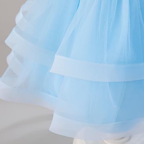 Vestido de noche para niña estilo princesa elegante con perlas finas 6