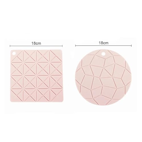 Napperon rond rose de 18cm pour table à manger et dessous de verre - 5