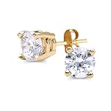 Certified Lab Grown Diamond Stud Earrings 1.5 cttw (F-G Color, VS2-SI1 Clarity) 14kt Yellow Gold