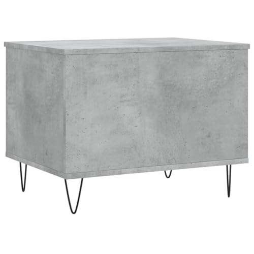 Table basse gris béton 60 cm pour travailler ou dîner dans son canapé