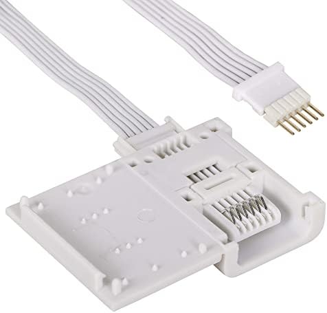 Litcessory 6-Pin to Cut-End Extension Connector for Philips Hue Lightstrip Plus (50mm, 4 Pack, White - Micro 6-PIN V4)