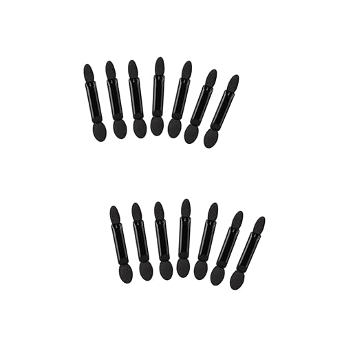 minkissy 2sets Double-ended Eye Shadow Brush Applicators Makeup Sponges Bulk Makeup Eyeshadow Brush Set Sponge Applicator Kit 2 Sizes Versatile for Daily Use 100pcs*2