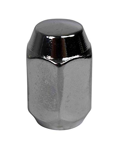 Image of MASSFX 16-Pack Durable Chrome 21mm Hex Lug Nuts, 35mm Length, & 1 /2-20 Thread - Heavy Duty Replacement Lug Nuts for Golf Cart Wheels, Fits Most EZGO, Club Car & Yamaha Golf Cart Wheels