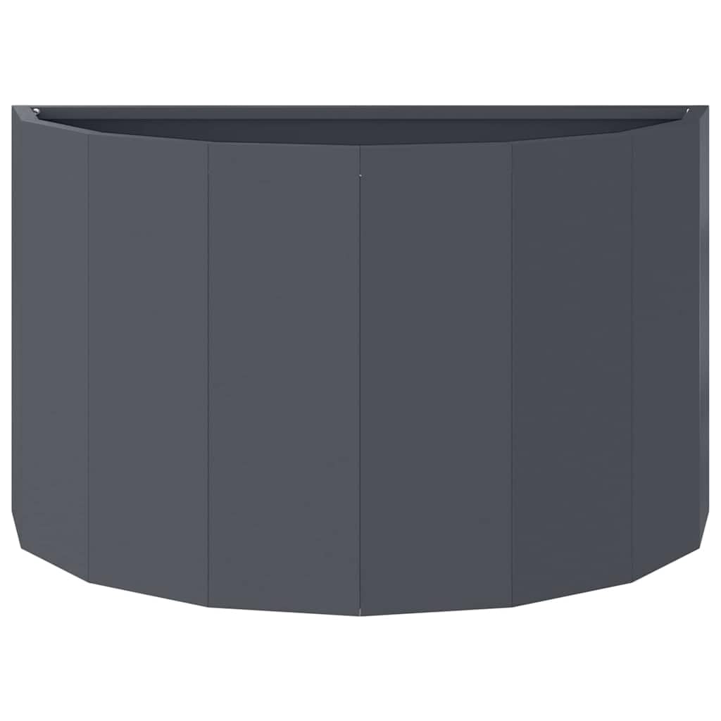 vidaXL Donica Antracyt 60 x 30 x 35 cm Stal, Doniczka ogrodowa na tarasy, wytrzymały pojemnik, stalowy uchwyt, zielona skrzynka na kwiaty, akcent do ogrodu