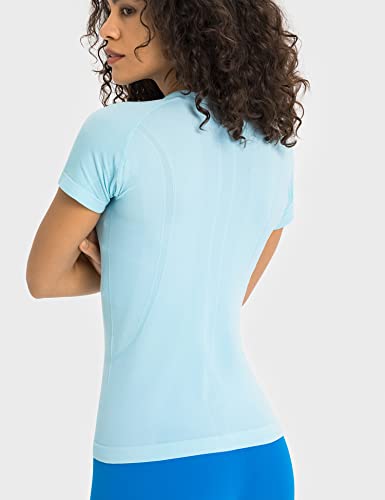 Luyaa Women's Fitted Short Sleeve Athletic Top Lightweight Running Workout Shirts #TOP3
