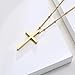 BRIGHTWINST Cruz Cross Necklace Pendant, Women's Stainless Steel Cross Collar, Fashion Religious Jewelry PTPNU1157