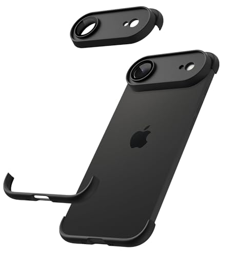 MIMGOAL per iPhone Air Custodia con Protezione Fotocamera - Custodia Bumper, Protezione Antiurto in Design Sottile e Senza Cornice, Cover Leggera e Sottile per iPhone Air, Nero