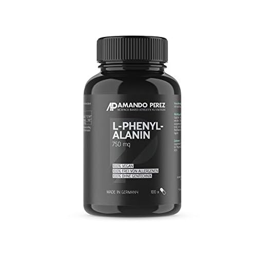L Fenylalanin — 750 mg — Hög dos — 100 Kapslar