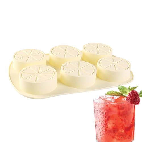 Molde de cubos, moños de cubos de silicona,Molud de silicona en de fruta con 6 cavidades - Horne de cocina, fácil liberación para fondant, gelatina, decoración de magdalenas, pastel, pastel