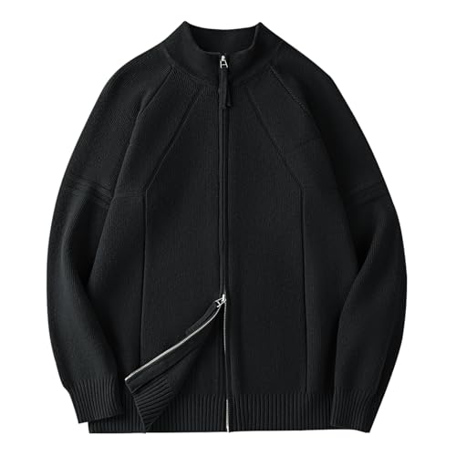 Cardigan homme automne hiver zippé casual en maille confortable
