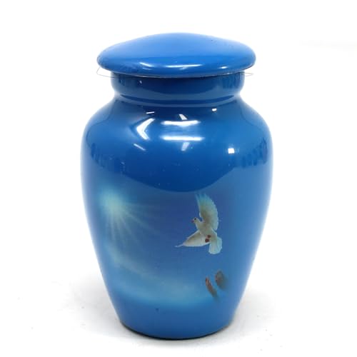 White Dove Being Released Into Blue Sky Cremation Urns for Men and Women Human Ashes - Keepsake Urn