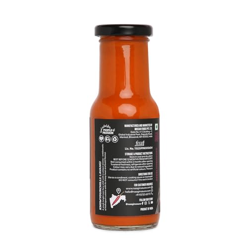 Image of Naagin Jainuine Hot Sauce (215g) | Jain Friendly | No Onion, No Garlic | Mildly Spicy | Fruity & Balanced | Vegan | Dip, Cook | Perfect for Snacks, Indian Meals & Cooking