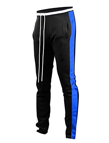 Image of SCREENSHOT Screenshotbrand Mens Hip Hop Slim Fit Track Pants - Athletic Jogger Bottom with Side Taping