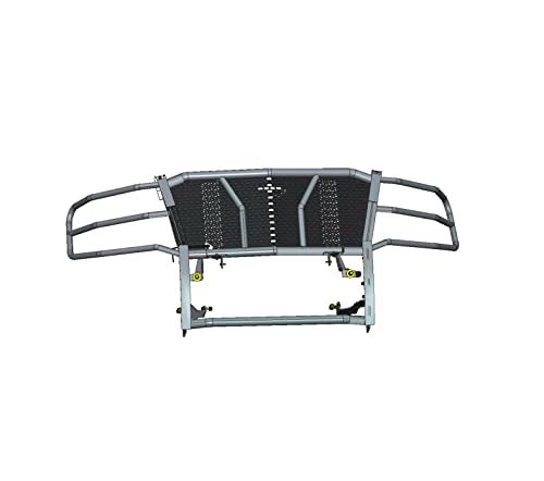 Image of Black Horse RUGGED Heavy Duty Grille Brush Bumper Guard Modular Black Compatible with 2015-2023 Chevrolet Tahoe|2015-2020 Chevrolet Suburban-RU-CHTA15-B
