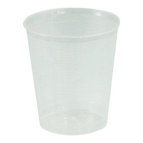 80 vasos medicinales desechables AMPri en 5 colores, capacidad 30 ml, color: transparente
