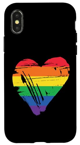 LGBT �v���C�h �t���b�O ���B���e�[�W �n�[�g �X�}�z�P�[�X iPhone X/XS �p