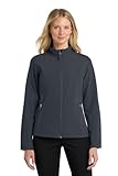 Port Authority Ladies Core Soft Shell Jacket L317, Battleship Grey, Medium