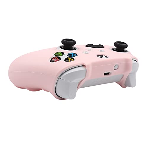 Image of RALAN Controller Skin for Xbox Series S /X, Anti-Slip Silicone Controllers Cover Protector Case Compatible with Xbox Series S /X(Pink Pro Thumb Grip x 2,Cat + Skull Cap &Cover Grip x 2)