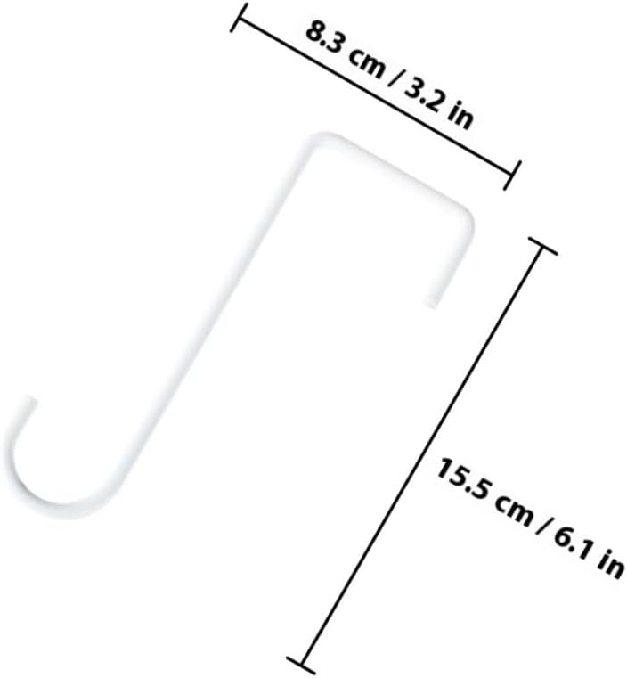 Toddmomy 6 Pieces White Iron Garden Hanging Plant Hooks for Balcony Fence Flower Pot Hangers Outdoor Multipurpose Patio Plant Brackets
