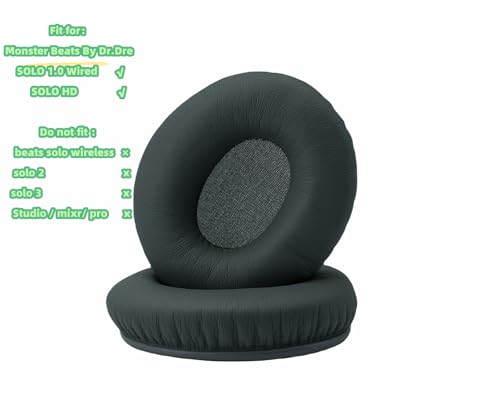 Almohadillas de repuesto para auriculares Solo 1.0 de Monster Beats by Dr. Dre, cubiertas para orejas, accesorios compatibles con modelos Solo HD con cable, color gris miniatura 3