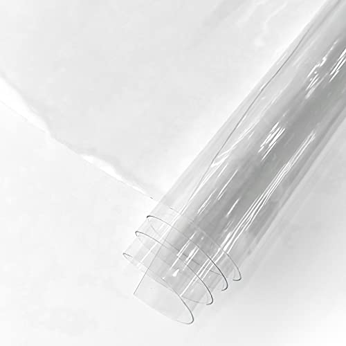 HYANG Transparent PVC Super Clear Holographic Vinyl Sheets 1 Roll 11.8''x47'' (30cmx120cm) for DIY Bows Earrings Bags DIY Crafts Making (HY-101)