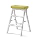 Produktbild SONGTING Step stool 3 Schritte Trittleiter Hocker Trittleiter Multifunktions Für Klapp Massivholz Stuhl Klappschritte Von Heimbibliothek Küche Maxi Last 150 kg (Matcha Farbe)