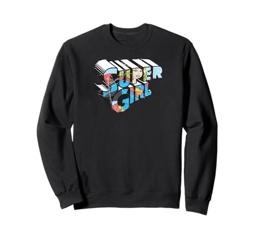 Personaje con logotipo de DC Supergirl envejecido Sudadera