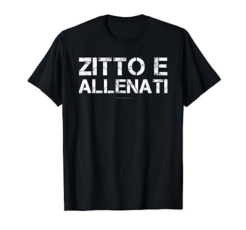 Magliette Uomo Palestra Manica Corta Zitto E Allenati Maglietta