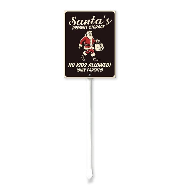 Geroclonup Yard Sign with Stakes Present Storage Lawn Sign Colorful Lawn Patio Yard Decorations for Holiday Party Home Lawn Pathway Walkway Decorations Supplies, 21.6"