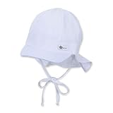 Sterntaler Schirmmütze m. Nackenschutz 1502130 Visera con protección para la Nuca, Weiss, 45 Baby Boys