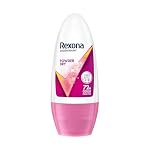 Rexona Powder Dry Underarm Roll On Deodorant For Women, Antiperspirant, Removes Odour, Keeps Skin Fresh & Clean, Alcohol Free, Skin Friendly, 50 ml