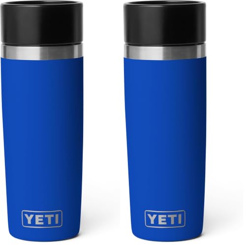 Image of YETI Rambler 16 oz Travel Bottle, Stainless Steel, Vacuum Insulated with Leakproof Commuter Cap, Royal Blue (Pack of 2)