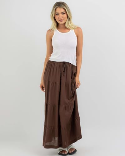 Rhythm Classic Tiered Womens Maxi Skirt - Casual Maxi Long Skirts for Women - Lightweight High Waisted Maxi Skirt4