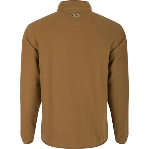 Image of Drake Waterfowl Men's Camp 2.0 Fleece Pullover | Hunting Anti-Pill Moisture Wicking 1 /4 Neck Snap Sweater with Chest Pocket