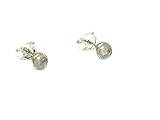 Fair-Trade-Produkt. Artgecko MST2607161 Ohrstecker aus Mondstein, 925er Sterling-Silber, Edelstein, 5 mm